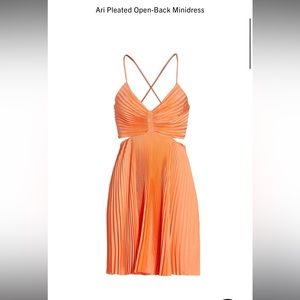 A.L.C. Pleated open back mini dress